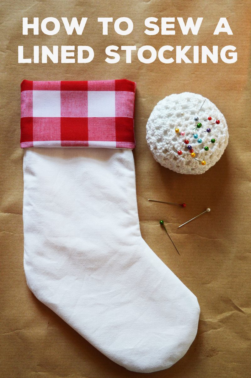 DIY Lined Stocking Free Pattern 