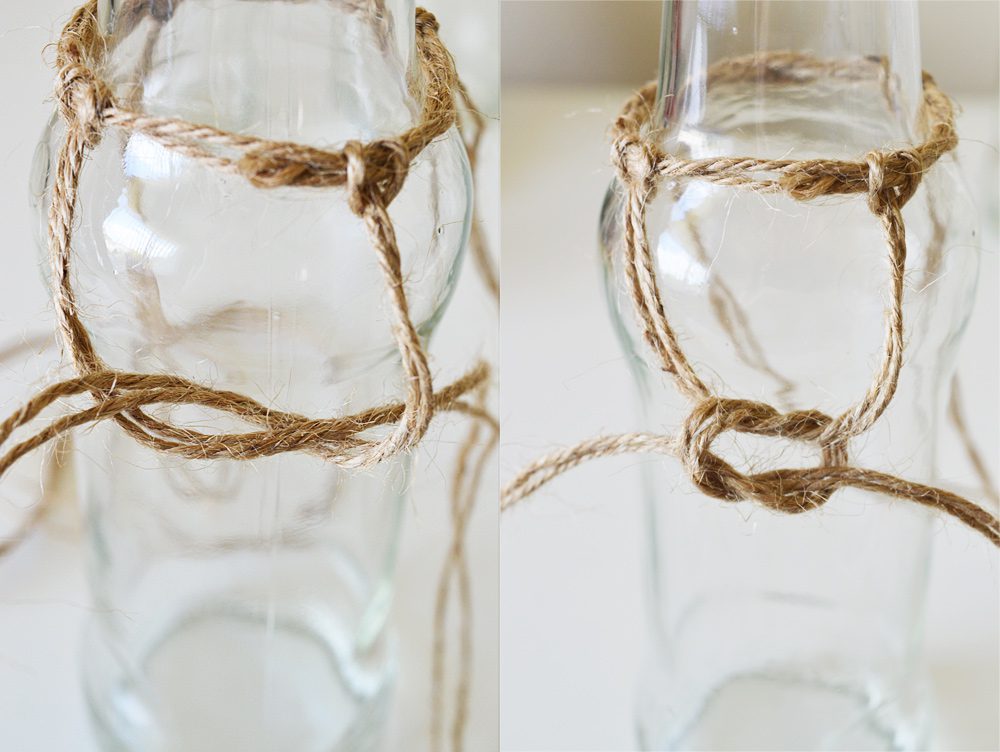 DIY Macrame Bottle Vases