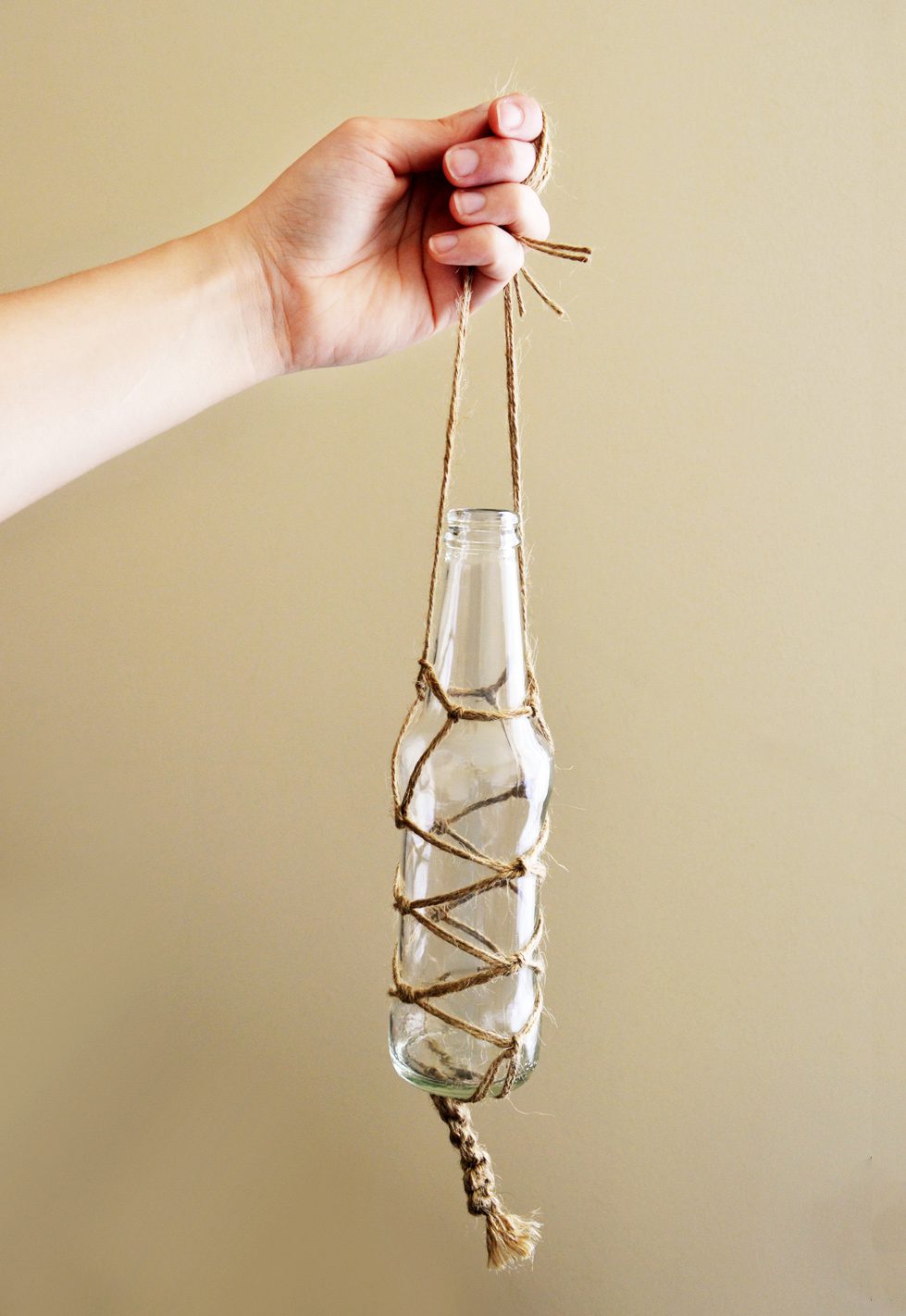 DIY Macrame Bottle Vases
