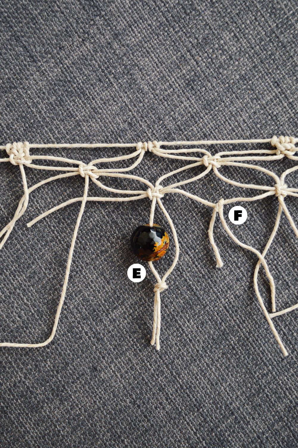 DIY Macrame Lampshade Fringe